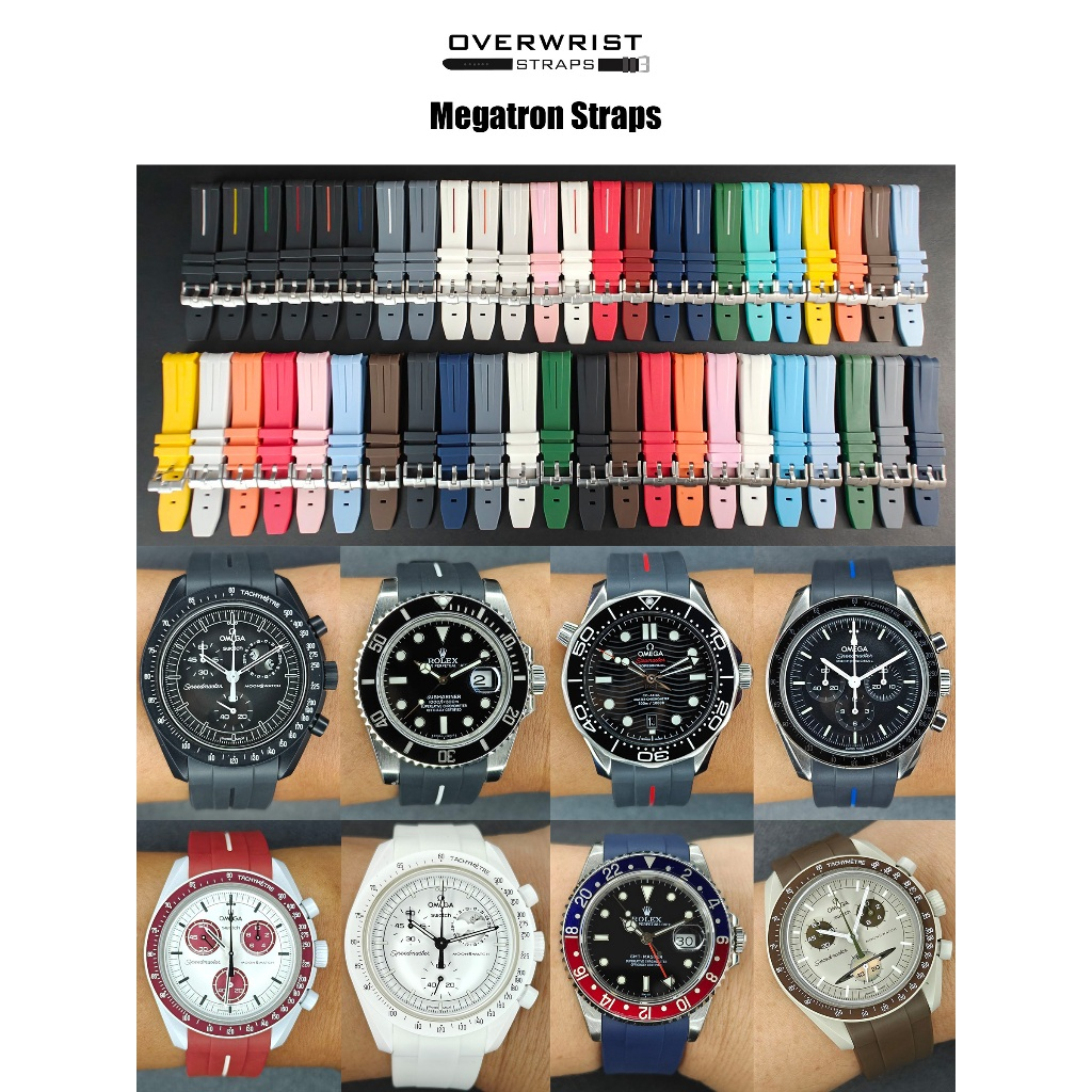 สายนาฬิกา รุ่น Megatron สำหรับ Rolex, Omega, Tag Heuer 20mm