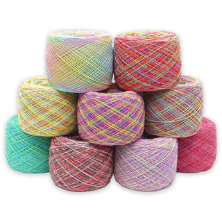ไหมคอตตอนซัมเมอร์ เบอร์20 สีเหลือบ ไหมฝ้ายสำหรับงานถัก และงานปัก