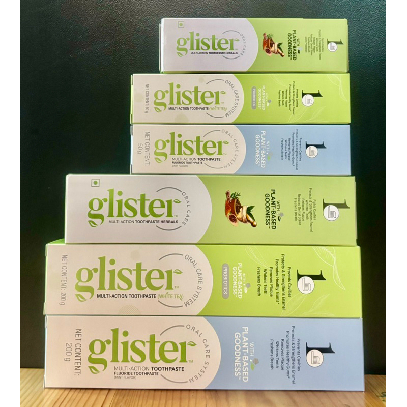 Glisterยาสีฟัน มัลติ-แอคขั่น ฟลูออไรด์(รสมิ้นส์)-รสขาขาว-สมุนไพร11ชนิดปริมาณสุทธิ50- 200 กรัมช็อปไทย🇹🇭