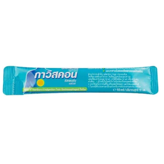 กาวิสค่อน รสมิ้นท์ แบบซอง Gaviscon Suspension Mint flavor Sachet Gaviscon 薄荷味悬浮液小包 10 cc