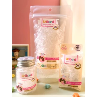 Uniband หนังยางรัดผม ไม่กินผม ไม่ดีดขาดง่าย TPU Mini Plus Size : Clear Crystal