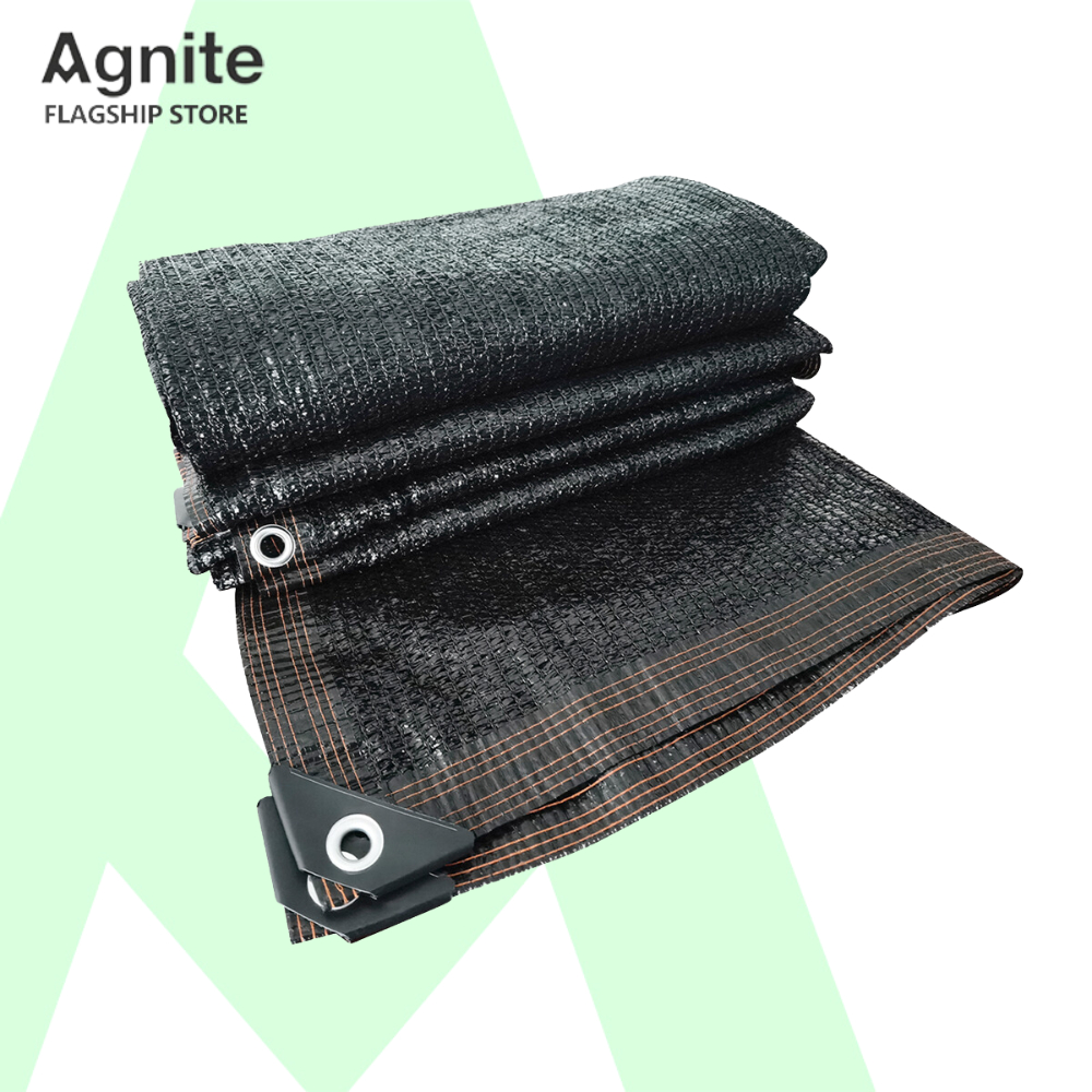 Agnite แผ่นตาข่ายกันสาด ผ้าใบกันแดด สแลนกรองแสง กันความร้อนและฝน เจาะตาไก่ สะดวกต่อการใช้งาน 5m Sunshade Cloth