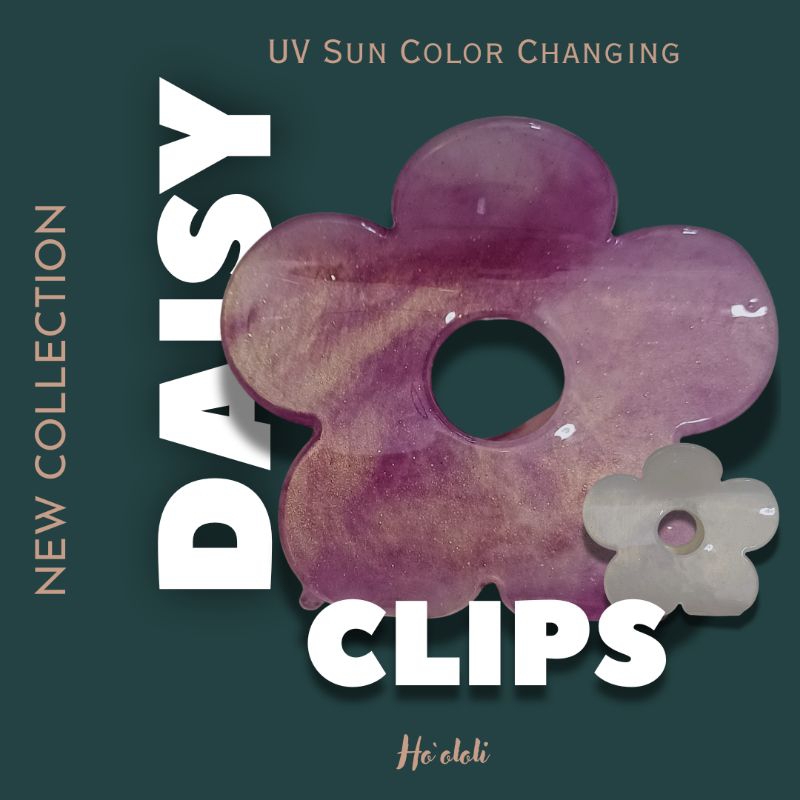 ติดชื่อฟรี กิ๊ฟเปลี่ยนสีได้ HO`OLOLI CLIPS : DAISY UV SUN COLOR CHANGING🌸