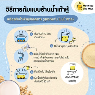 [ร้านน้ำเต้าหู้] น้ำเต้าหู้ผง สูตรเข้มข้น ไม่มีน้ำตาล ผงนมถั่วเหลือง ซอง 1 กก. [เหมือนน้ำเต้าหู้รถเข็น] ชงได้ 60 ถั่ว