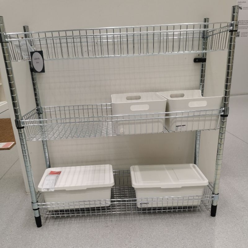 IKEA แท้ค่ะ OMAR อูมาร์ชั้นวางของ 3 ชั้น, กัลวาไนซ์, 92x36x94 ซม.
