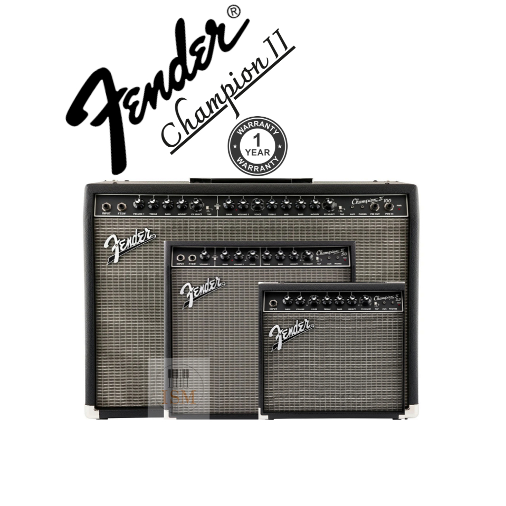 Fender Champion II แอมป์กีต้าร์ไฟฟ้า 25 50 100 วัตต์ Electric Guitar Ampifier 25 50 100 Watt