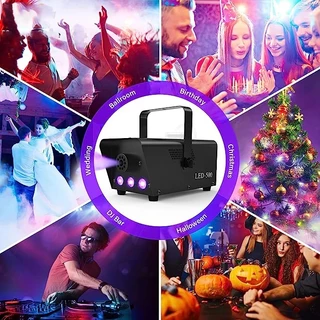 เครื่องพ่นควัน เครื่องพ่นควันเวที ไฟดิสโก้ ไฟเวที 500W LED RGB Fog Machine เครื่องทําควันหมอก เครื่องทำควัน พ่นควัน