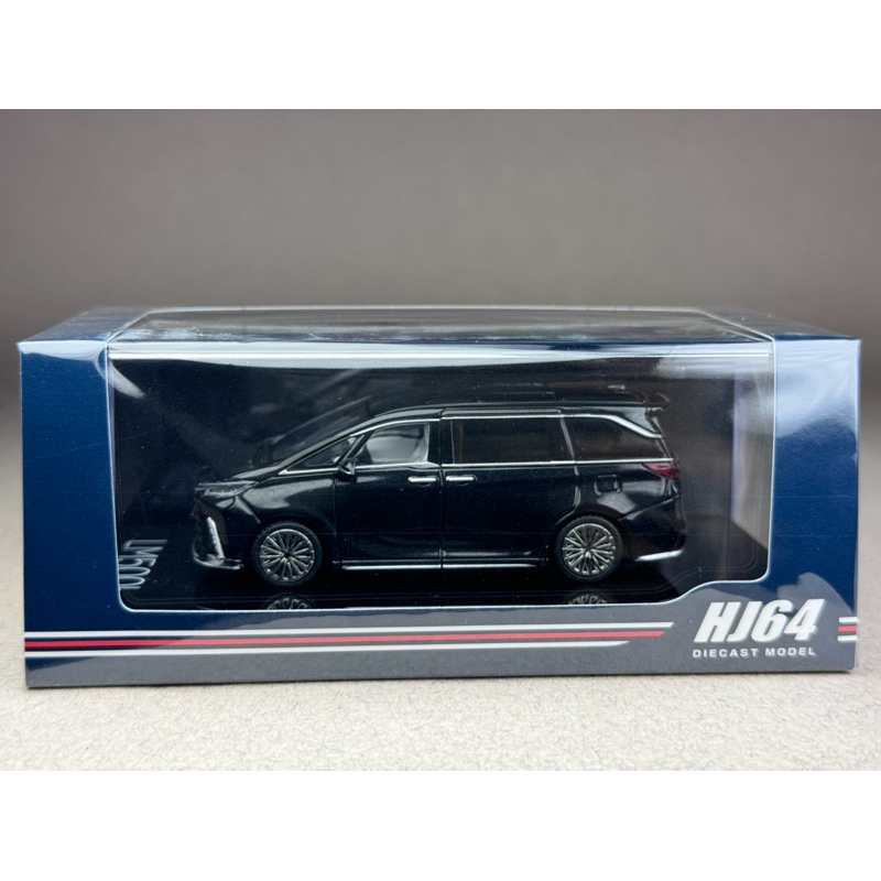 🔹Lexus LM 500h RHD 4 Seater HJ641076ABK Graphite Black Glass Flake Scale 1:64 ยี่ห้อ Hobby Japan