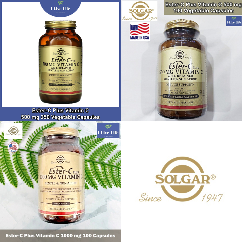 Solgar - Ester-C Plus Vitamin C 500 or 1000 mg เอสเตอร์-ซี พลัส วิตามินซี