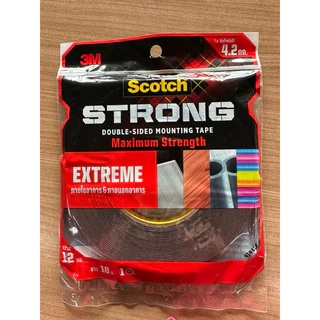 3M เทปกาว 2 หน้า STRONG EXTREME ติดภายใน-ภายนอกอาคาร (12 มม.x 10 ม.)