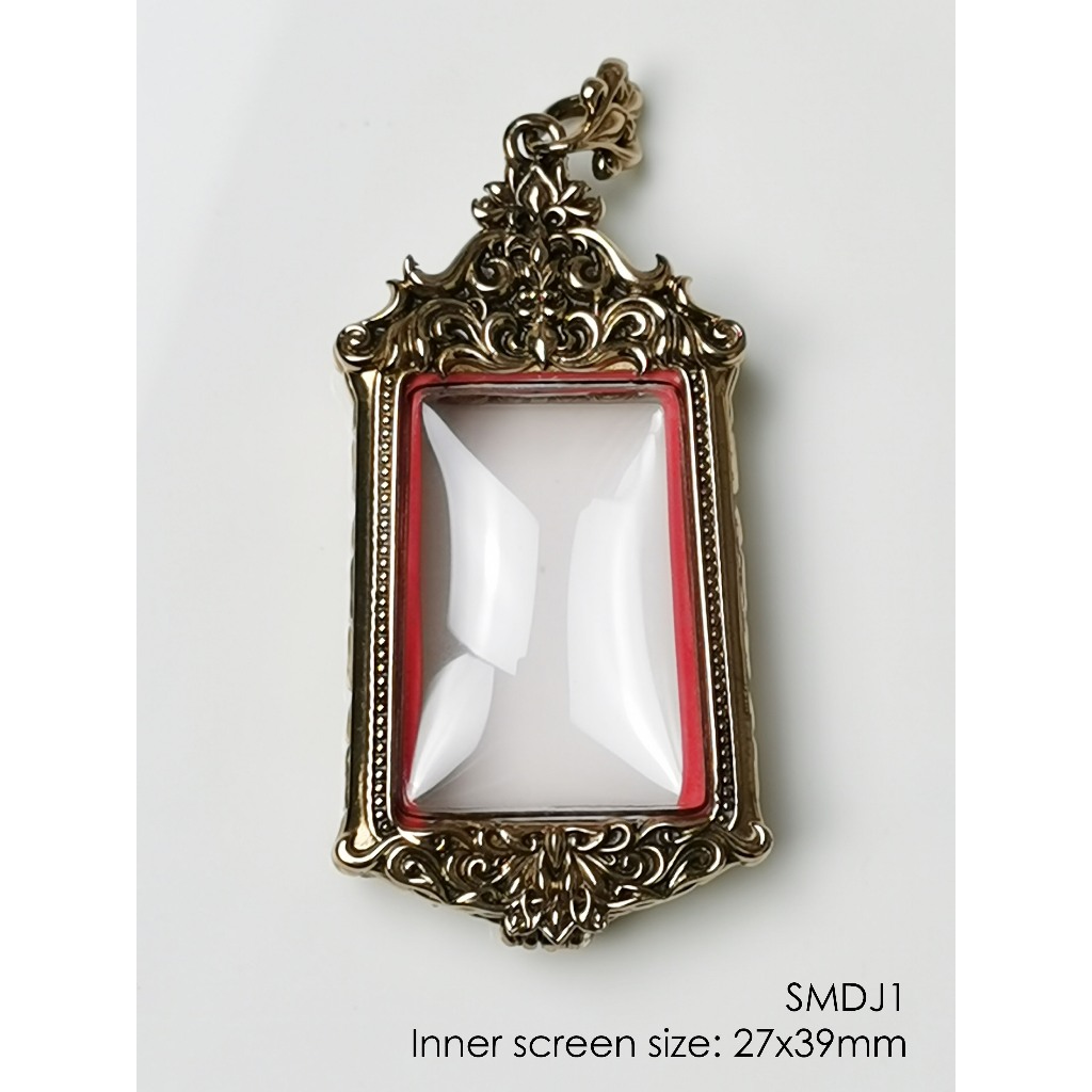 SMDJ1GoldenBronze Somdej1 Pim Yai amulet casing inner size 27x39mm