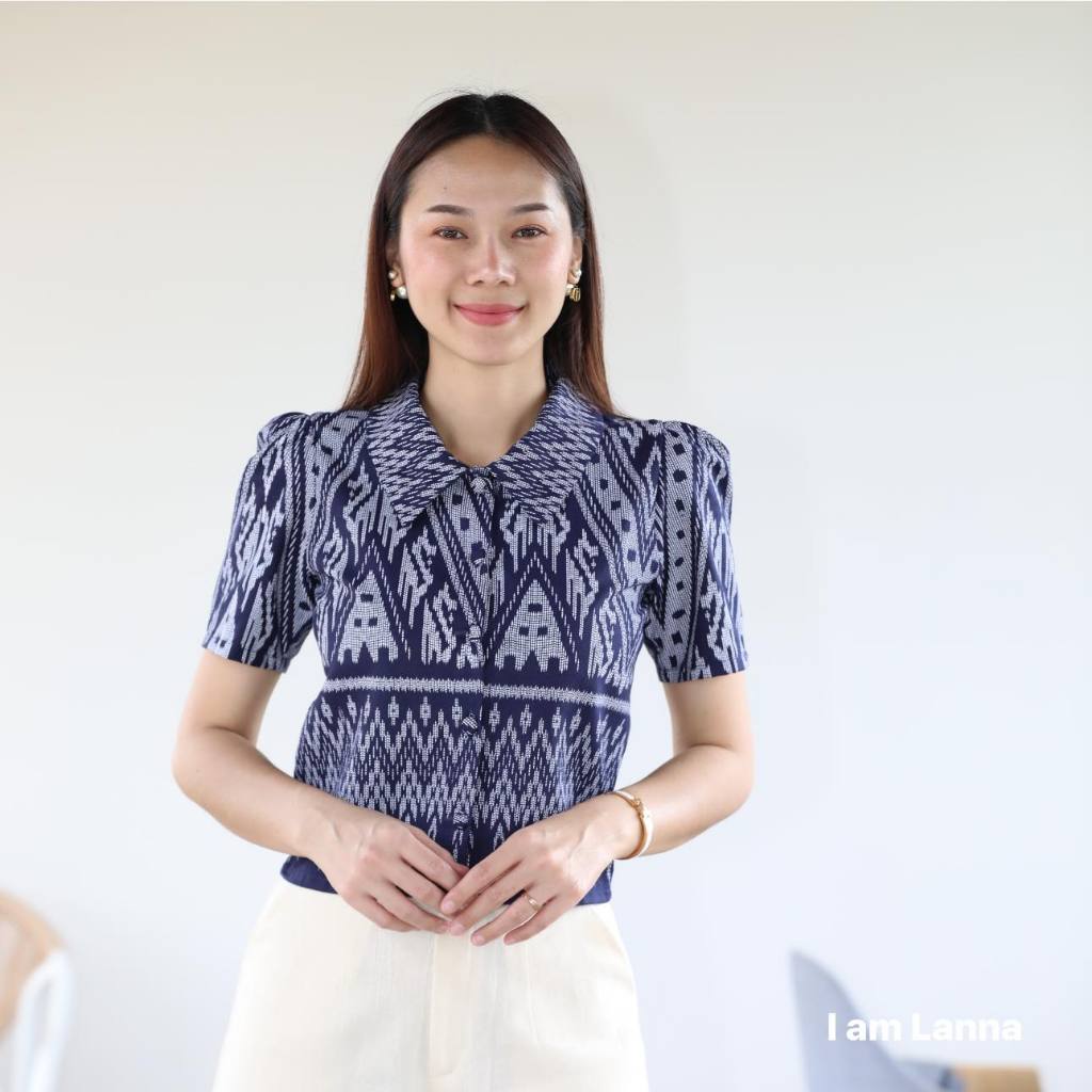 เสื้อคอปกแขนสั้น ลายลิซ่า
