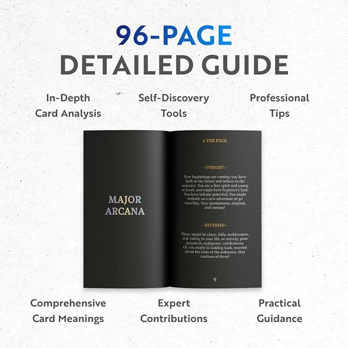 ไพ่ทาโรต์ชุด Stained Glass Tarot Cards, 78 Tarot Deck with Foil Edges - รูปที่ 4