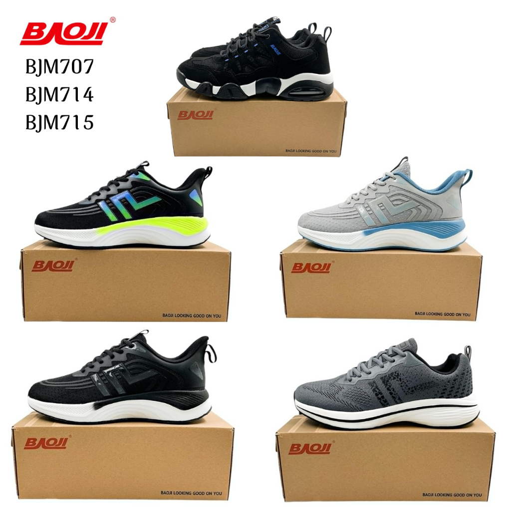 Baoji รองเท้าผ้าใบชาย สำหรับออกกำลังกาย ลำลอง รุ่นBJM566/BJM707/BJM714/BJM715 Size 41-45