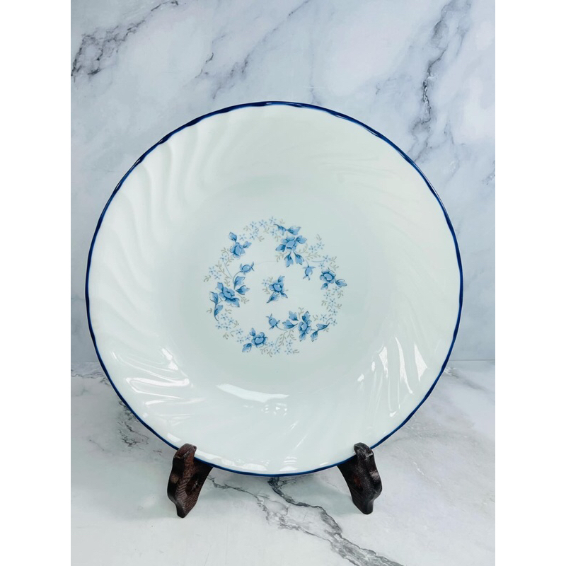 CORELLE : ชามขอบน้ำเงิน 21.5ซม. MADE IN USA. (Sun2 : Cor1)