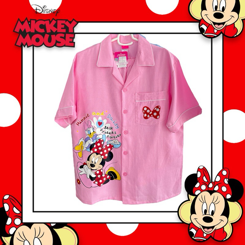 ชุดนอน Minnie Mouse (รอบอก42“) ผ้าชิโนริ ลิขสิทธิ์แท้