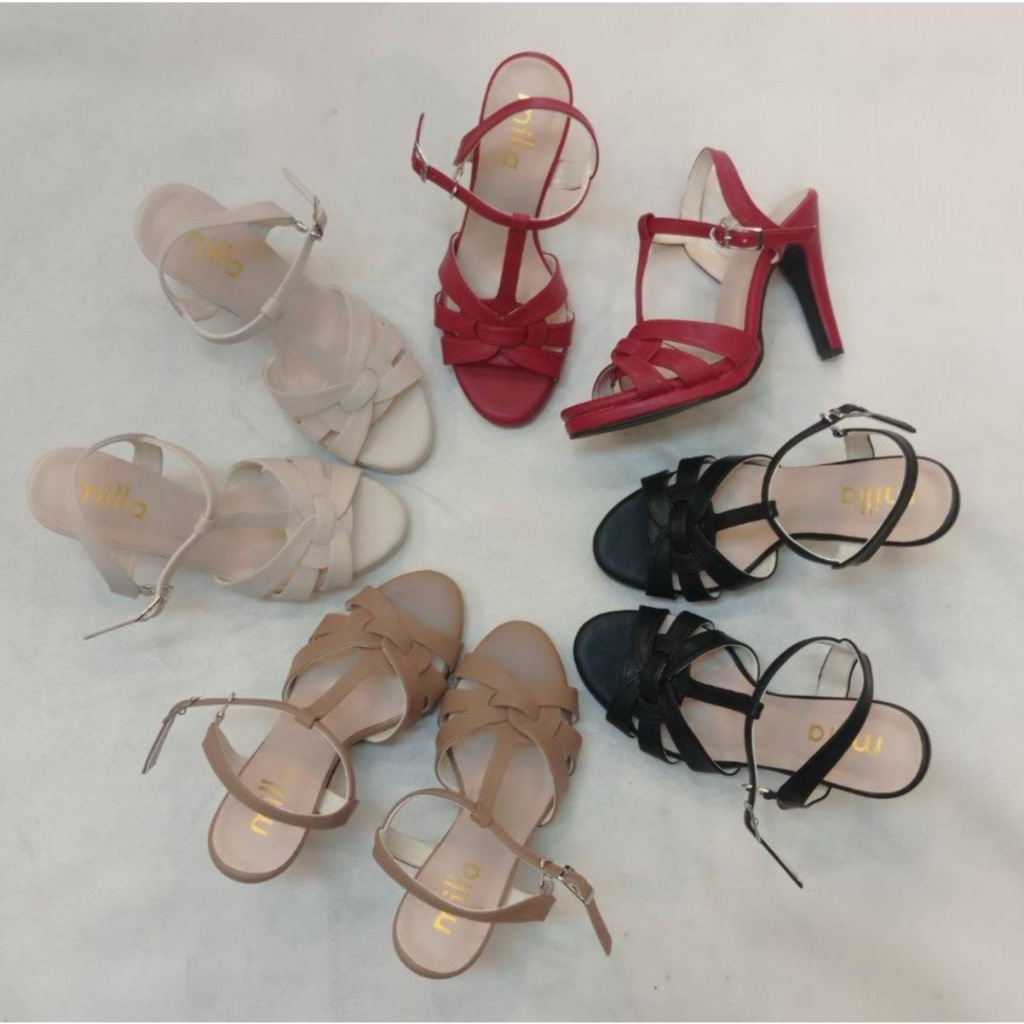 รองเท้าส้นสูง 4 นิ้ว หนังนิ่มมากไม่บาดเท้า เสริมด้านหน้า ใส่เดินสบายไม่เมื่อย งานฝีมือคนไทย