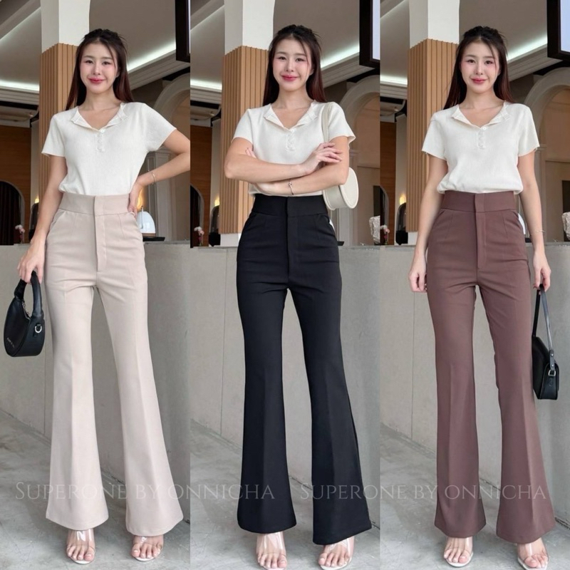 S-3XL🍓ขาม้าเอวสูง 2 ตะขอ ผ้าโรเชทยืดหยุ่นกระชับ(พร้อมส่งค่ะ)