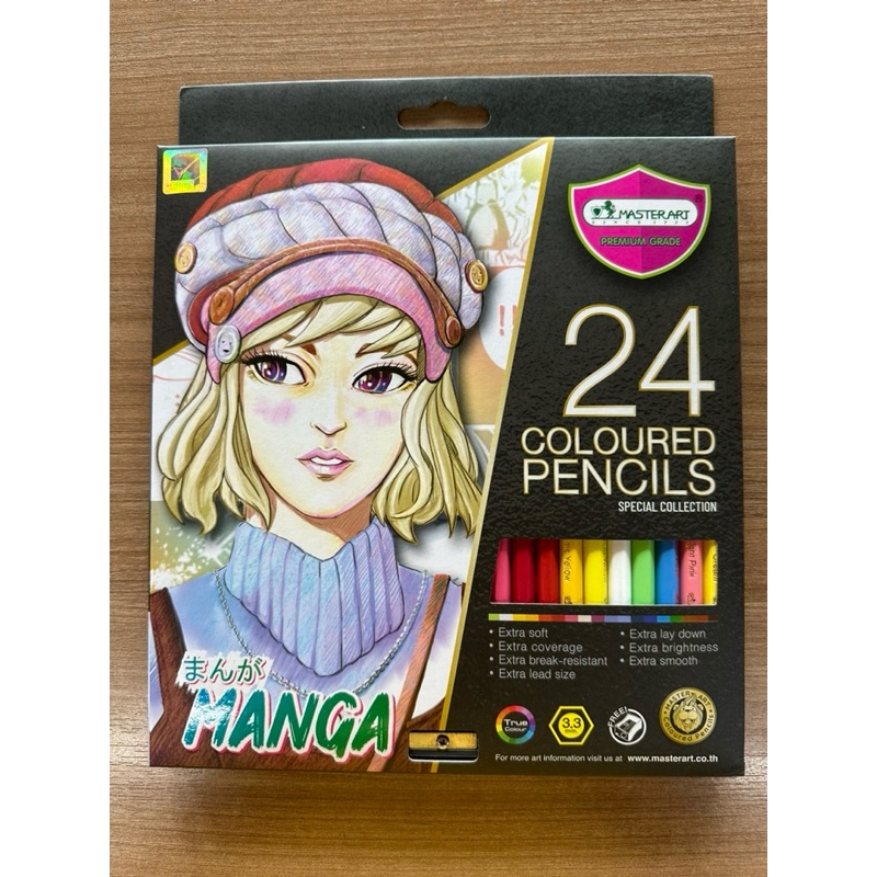 สีไม้ยาว MASTER  ART รุ่น MANGA 24 สี มังงะ 24 สี