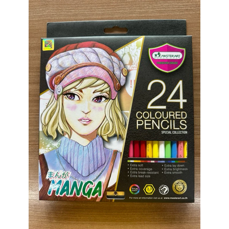 สีไม้ยาว MASTER ART รุ่น MANGA 24 สี มังงะ 24 สี