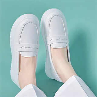 ขนาด 35-40 รองเท้าพยาบาลสีขาวผู้หญิงรองเท้าสีขาวขนาดเล็กรองเท้าทำงานพยาบาล