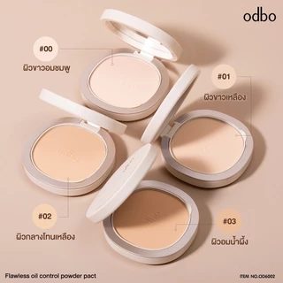 ODBO FLAWLESS OIL-CONTROL POWDER PACT OD6002 #แป้งผสมรองพื้นคุมมัน