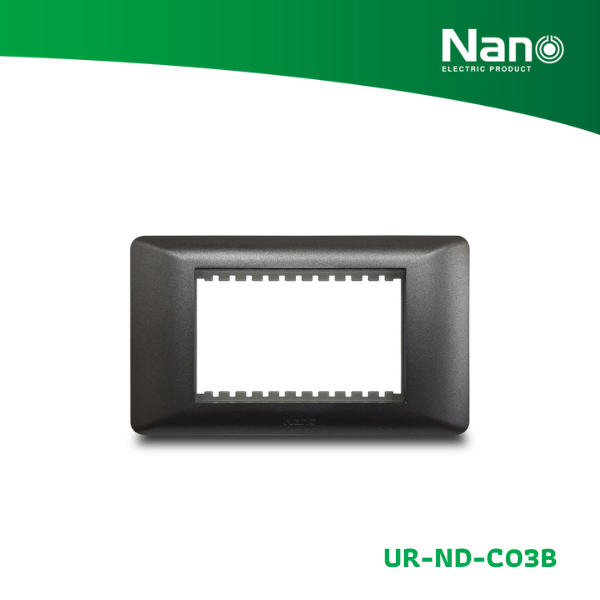 NANO แผงหน้ากากขอบมน ขนาด 3 ช่อง Nordic series (1 ชิ้น/กล่อง) รุ่น UR-ND-C03