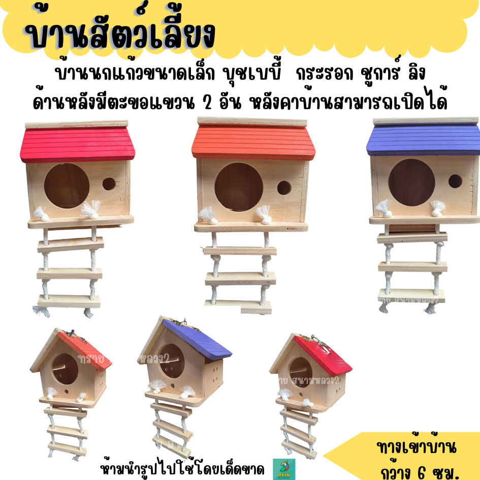 บ้านสัตว์เลี้ยง บ้านนกแก้วขนาดเล็ก ชูการ์ มาโมเสท กระรอก