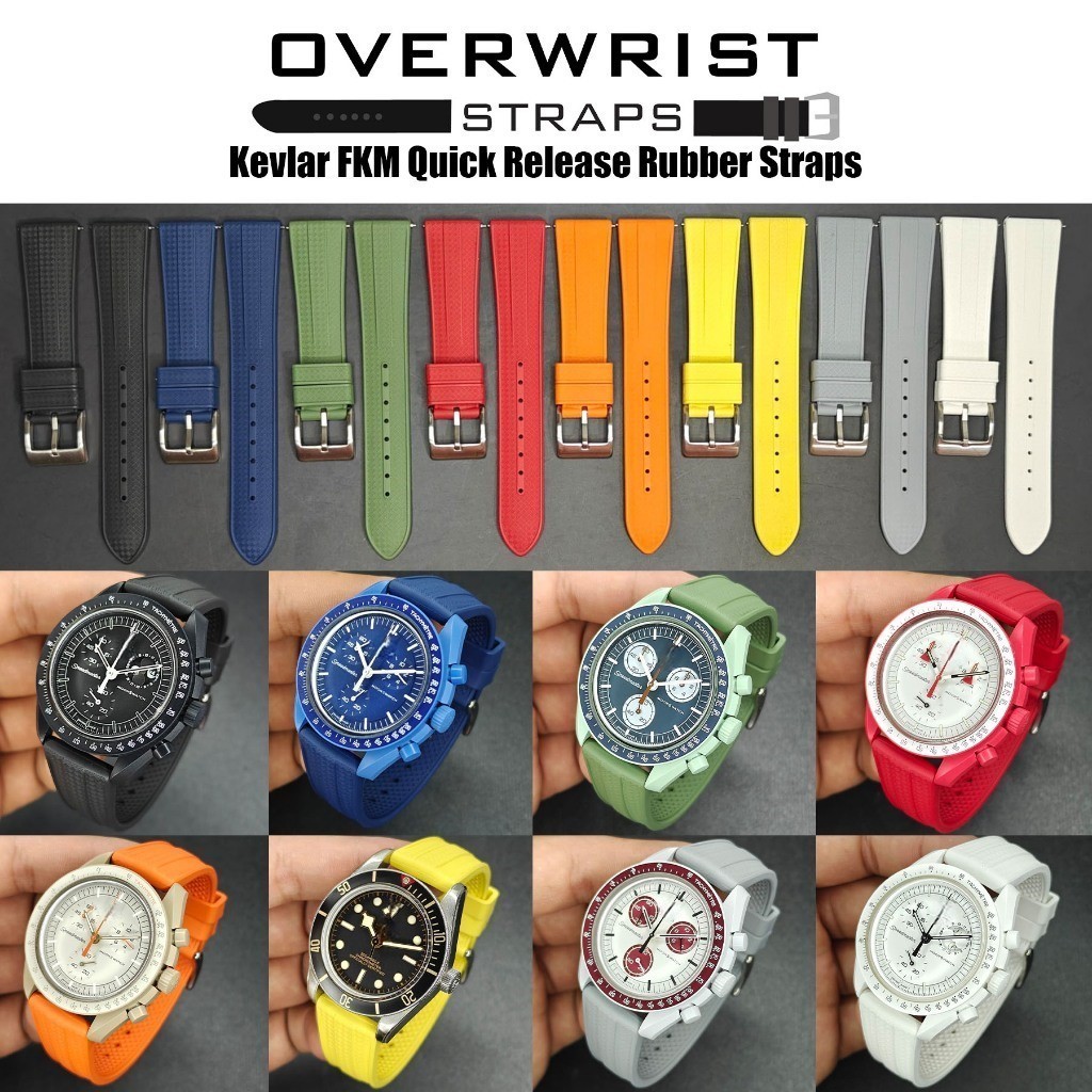 สายนาฬิกาแบบยางรุ่น Kevlar FKM Quick Release Rubber Straps