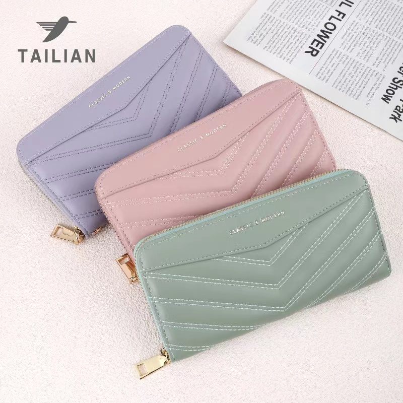 [พร้อมส่งในไทย]กระเป๋าสตางค์ผู้หญิง ใบยาว CLASSIC&MODERN กระเป๋าสตางค์ผู้หญิงสไตล์เกาหลี ฟรีกล่อง แฟชั่นมาใหม่ 9612-115