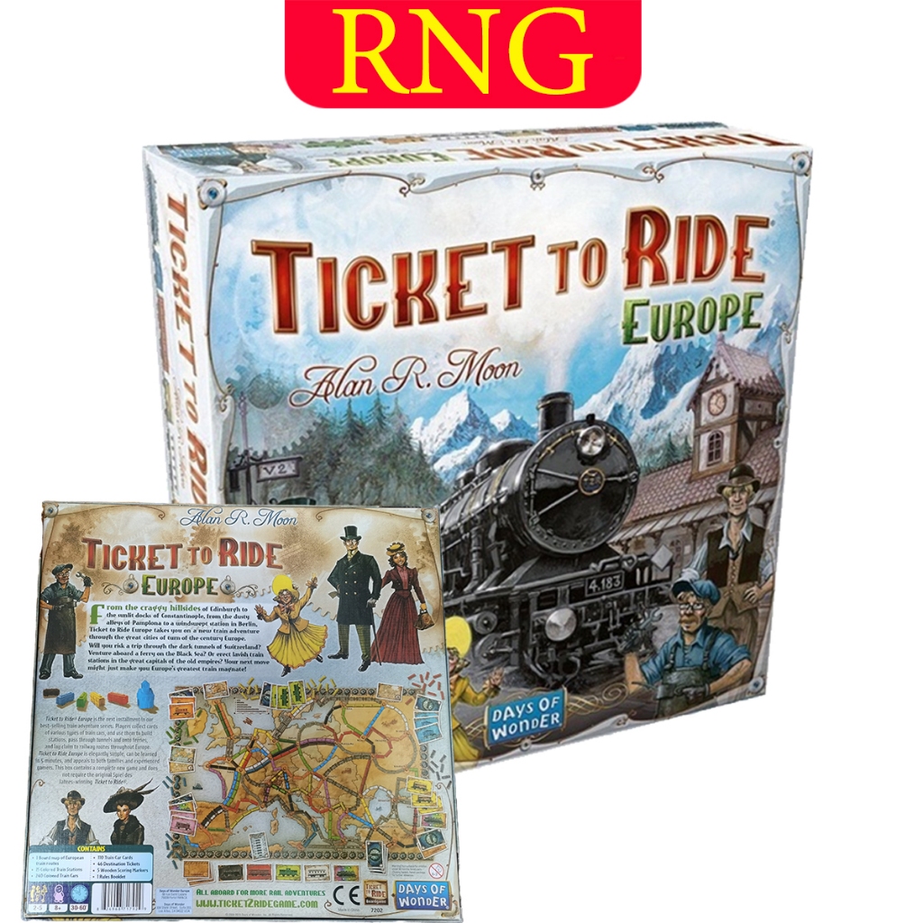 Ticket to Ride Board Game （Europe）- บอร์ดเกม เกมต่อรถไฟ เวลาในการเล่น 30-60 นาที สินค้าพร้อมส่ง