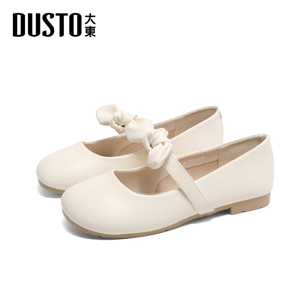 DUSTOรองเท้าแมรี่เจน หัวมนปลายมน เสริมส้น 1.4cm พื้นนุ่มสวมใส่สบาย รุ่นดีเทลทันสมัย หนังคุณภาพเกรดดี ไม่กัดหน้าเท้า