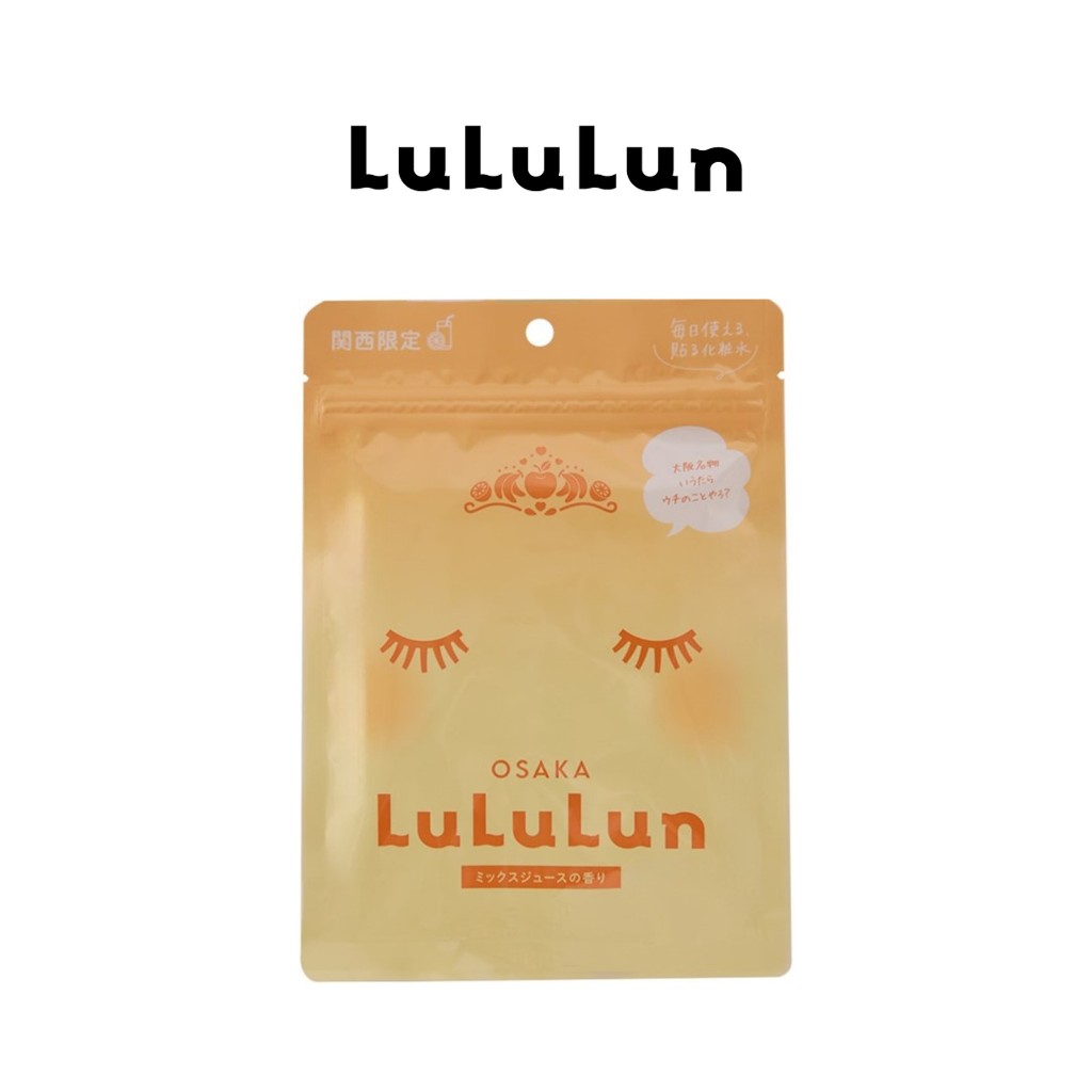 (ซอง 7 แผ่น) LuLuLun Premium Osaka Mixed Juice Face Mask ลูลูลูน โอซาก้า มิกซ์ จูซ แผ่นมาสก์หน้า ผิวนุ่มโกลว์ใส