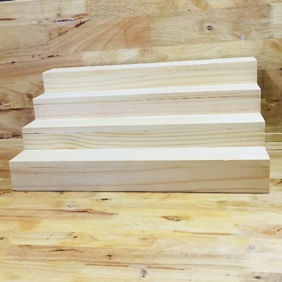 ชั้นไม้4ชั้น 😷 แบบปิดทึบ แบบบันได โชว์สินค้าของขาย ขนาดกxยxส32x40x20 cm. CAS13-4*40 (สั่งได้ไม่เกิน2อันต่อครั้ง) - รูปที่ 7