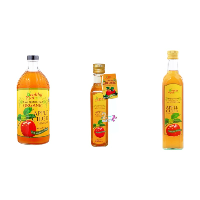 Happy mate APPLE CIDER VINEGAR แอปเปิ้ลไซเดอร์ 250 / 500 ml ACV