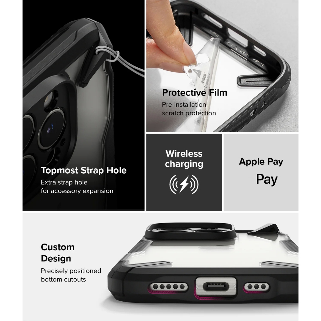 Ringke Fusion-X เคสสำหรับ iPhone 16 Pro Max/16 Pro/16 Plus/16 เคสกันกระแทกขั้นเทพ มาตรฐาน1.2M.กันแตก แนะนำ ราคา ถูกที่สุด ดีลบีเคเค แกลเลอรีภาพที่ 5