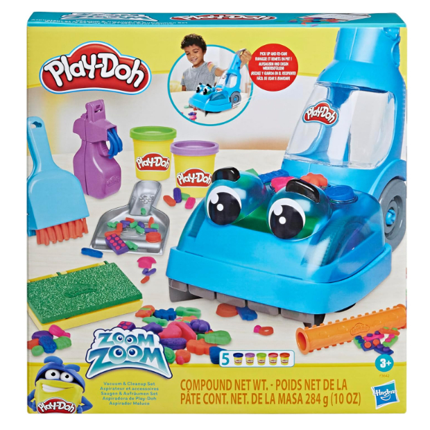 Play-Doh Zoom Zoom Vacuum and Cleanup Toy with 5 Colors
