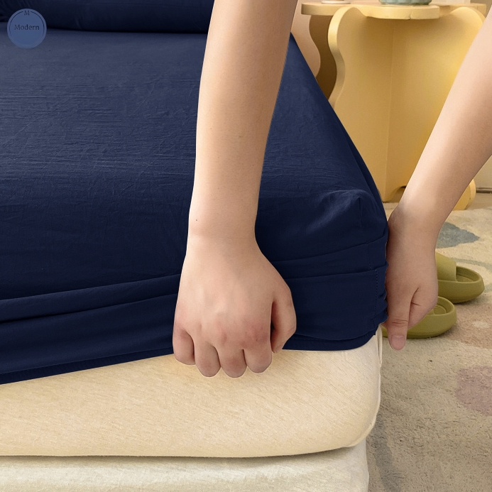Modernผ้าปูทีนอน6ฟุต/5ฟุต/4/3.5ฟุต/3ฟุตbed sheet ผ้าปูที่นอนอย่างเดียว ผ้าปูสีพื้น กันไรฝุ่น