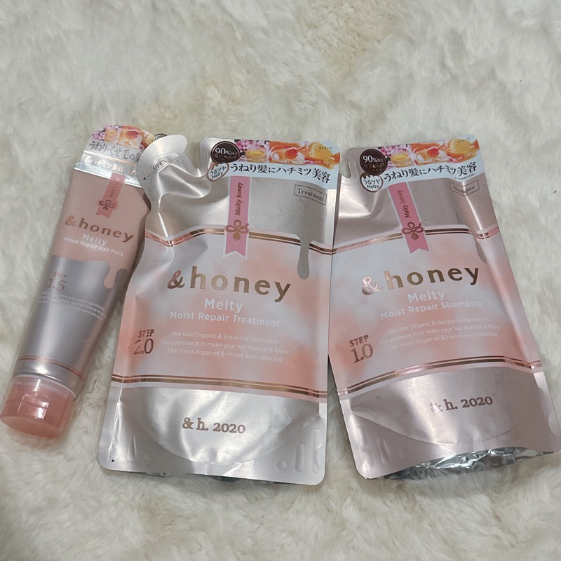 แท้ % แชมพู/ครีมนวด/ออย &Honey Melty Moist Hair Oil 100ml. มีสูตร Repair / Rich บำรุงผม ผมหอมมากๆ บำรุงผมนุ่มมากๆค่ะ