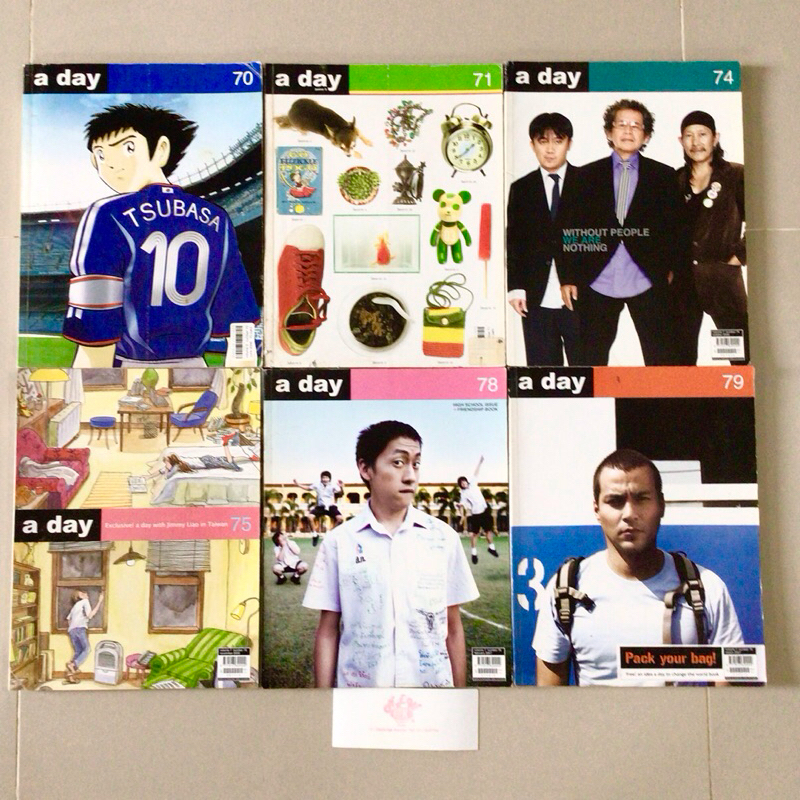 a day| นิตยสาร หนังสือ a day 70 กับตันสึบาสะ, a day 71, a day 74, a day 75 Jimmy, a day 78, a day 79