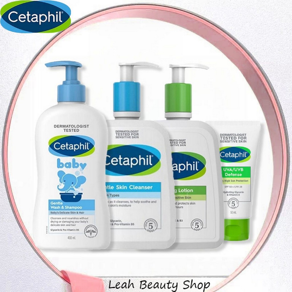 ของแท้ 100% Cetaphil Collection Cleansers,  Moisturizers ，Lotion，Sunscreen，body wash เหมาะสำหรับทุกส