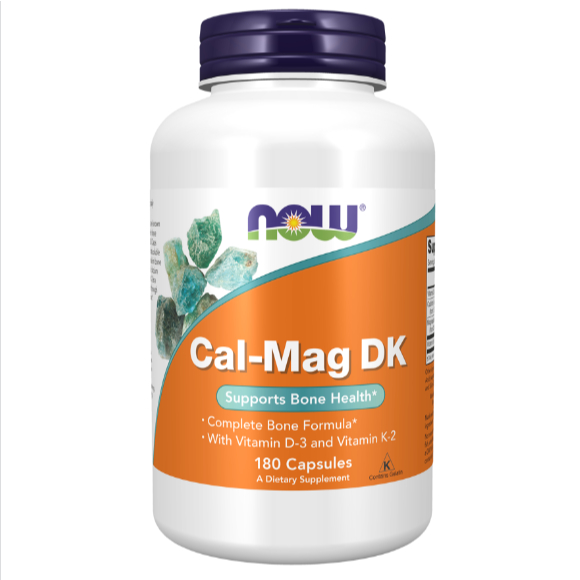 NOW FOODS - CAL-MAG DK / CALCIUM MAGNESIUM D-3 K-2 180 Capsules [1267]