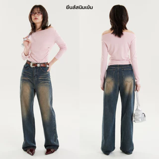 Bemingjeans003(XS-4XL) - Beming Straight Cut Jeans ขากระบอกกลางทรงตรง