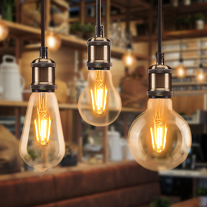 หลอดไฟ ไส้เอดิสัน E27 220V LED 4W 6W 8W สไตล์วินเทจ สีส้ม คลาสสิก ใช้ที่บ้านบาร์