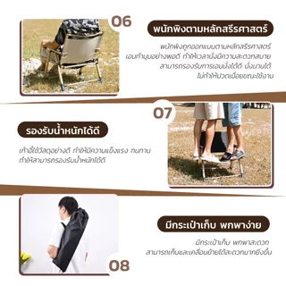 รุ่น S11 เก้าอี้แคมป์ปิ้งพับได้ Camping Chair ไซส์ M L เก้าอี้สนาม พกพาสะดวก โครงแข็งแรง รับน้ำหนักได้เยอะ นั่งสบาย