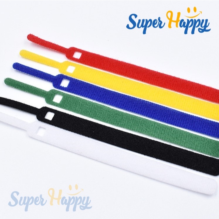 เทปตีนตุ๊กแก (Set20ชิ้น) สำหรับจัดระเบียบสายไฟ สายเคเบิ้ล Velco Tape แบบหัวเข็ม ขนาด12*150mm