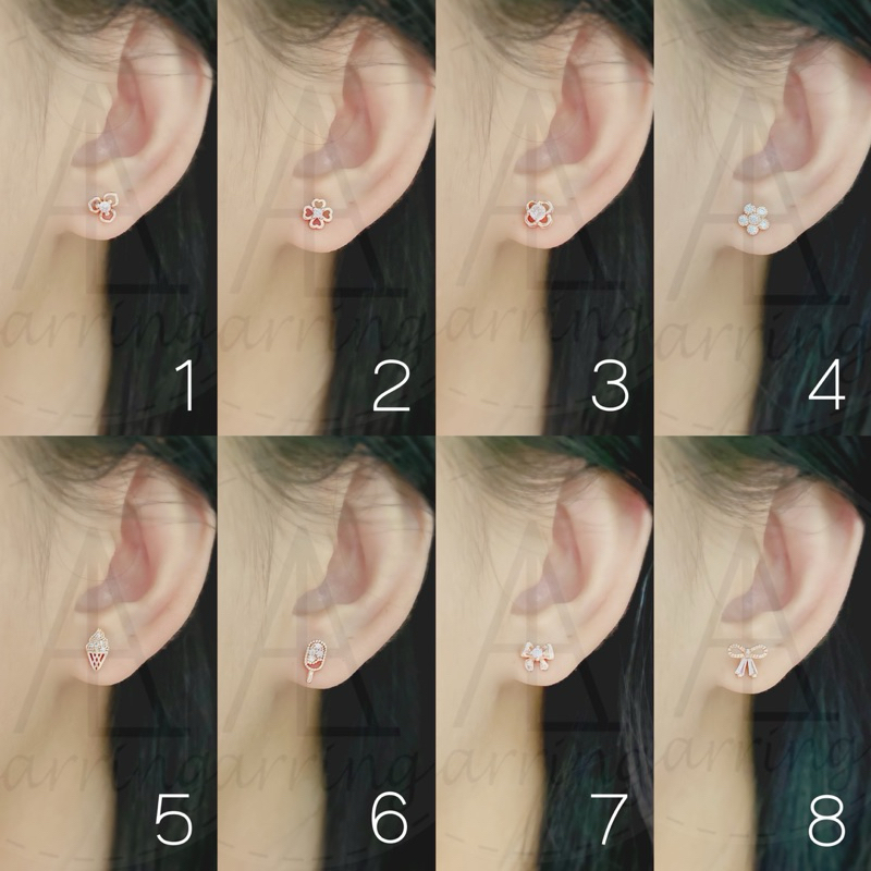 [มินิมอลสีพิงค์โกลด์81] ต่างหูมินิมอลแบบติดหู ราคาต่อ1คู่ พร้อมแป้น(ทับหลัง)แบบโลหะทุกคู่