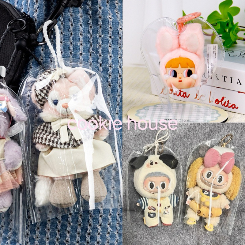 ถุง PVC ใสป้องกันเปื้อน ถุงใส่LiiLa ใส่Kimmo Labubu ขนาด 19 cm