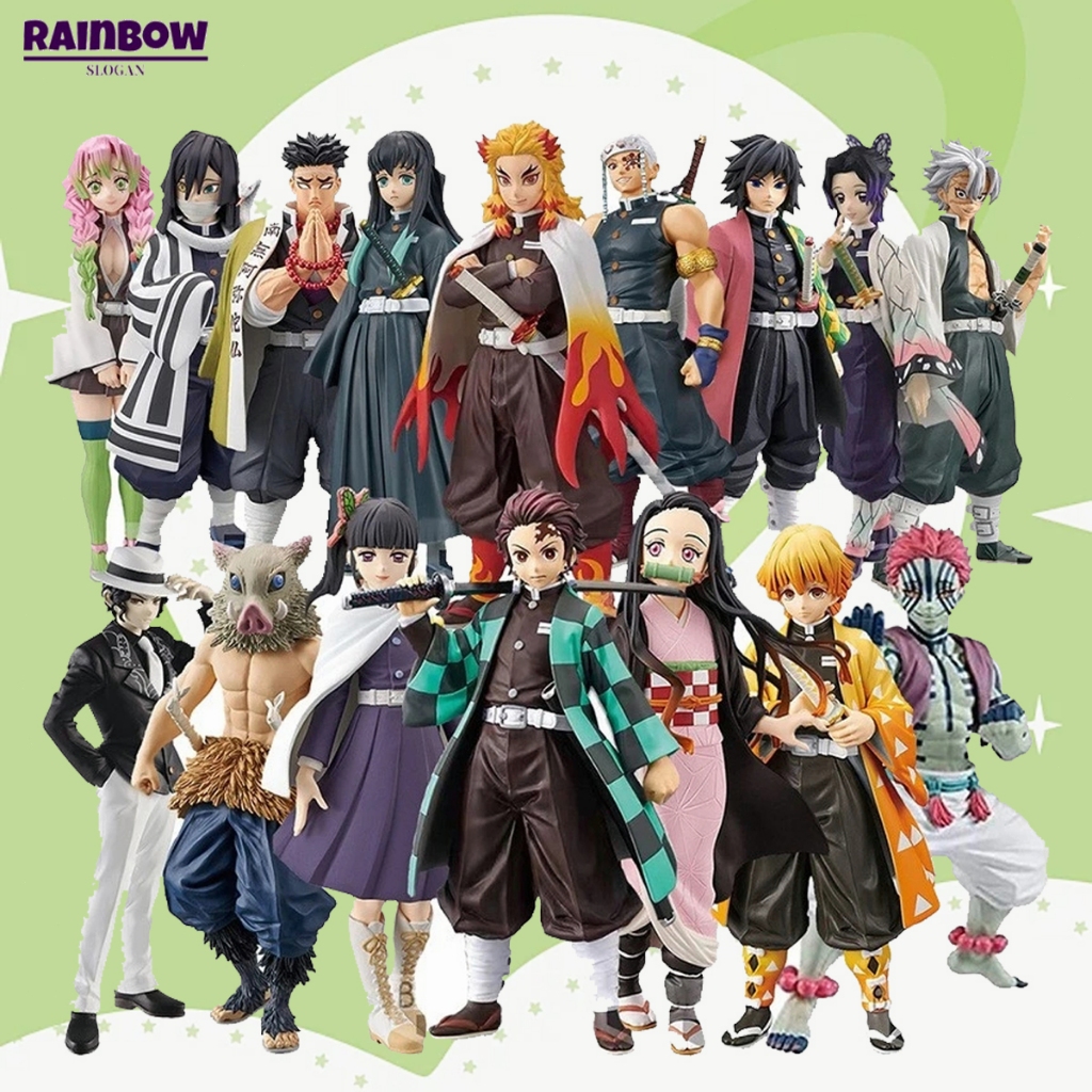โมเดลฟิกเกอร์ PVC รูป Demon Slayer Kimetsu No Yaiba Kamado Tanjirou Nezuko Zenitsu ของเล่นสะสม สําหรับเด็ก ของที่ระลึก