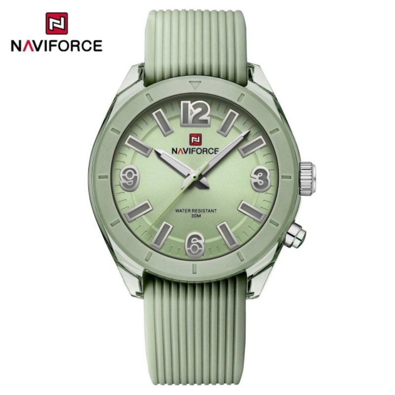 นาฬิกาแบรนด์ Naviforce แบรนด์แท้ สินค้าพร้อมกล่องแบรนด์ นาฬิกาผู้หญิง  กันน้ำ หน้าปัดจากกระจกมินิรอลกันรอยขีดข่วนอย่างดี